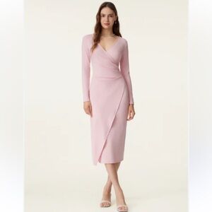 Elegant Pink Midi Dress